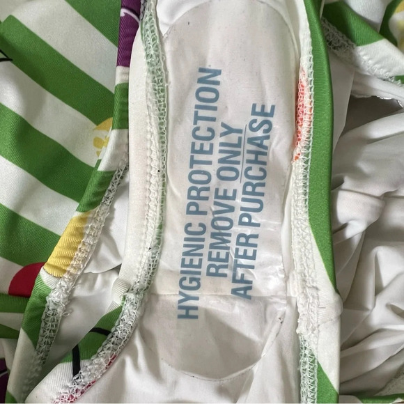 ModCloth retro one shoulder fruit stripe one piece swimsuit size Small - Picture 6 of 9